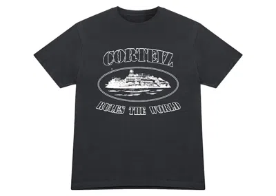 Pre-owned Corteiz Men's  Og Alcatraz T-shirt In Black