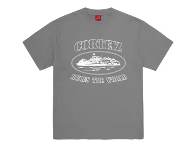 Pre-owned Corteiz Men's  Og Alcatraz Tee Shirt In Gully Grey