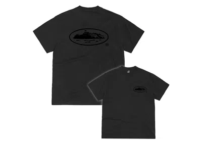 Pre-owned Corteiz Men's  Og Island Tee Shirt In Triple Black
