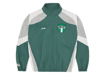 Pre-owned Corteiz Men's  Olympic Shuku Nigeria Jacket In Green/white
