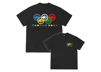 Pre-owned Corteiz Men's  Paname 2024 Tee Shirt In Black