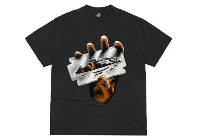Pre-owned Corteiz Men's  Razor Alcatraz Tee Shirt In Black