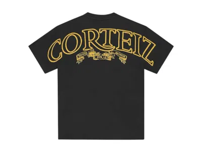 Pre-owned Corteiz Men's  Royale Heavyweight Tee Shirt In Black/yellow