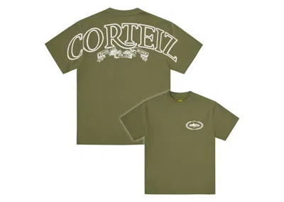 Pre-owned Corteiz Men's  Royale Heavyweight Tee Shirt In Olive