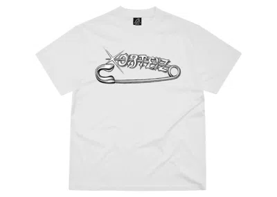 Pre-owned Corteiz Men's  Safety Pin Tee Shirt In White