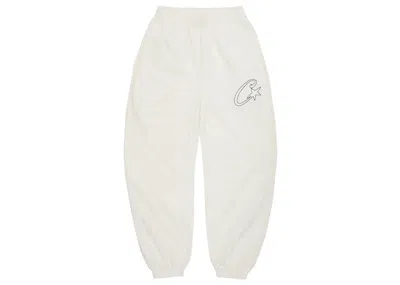 Pre-owned Corteiz Men's  Satin C Star Appliqué Bottoms In Off White