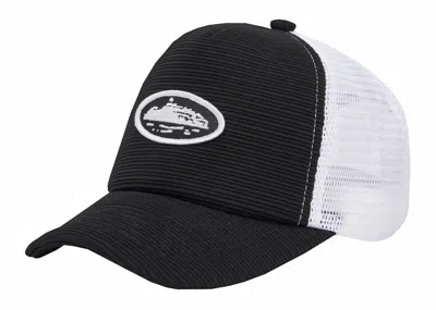 Pre-owned Corteiz Men's  Short Peak Trucker In Black