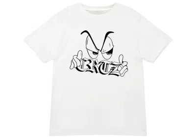 Pre-owned Corteiz Men's  Side Eye Tee Shirt In White