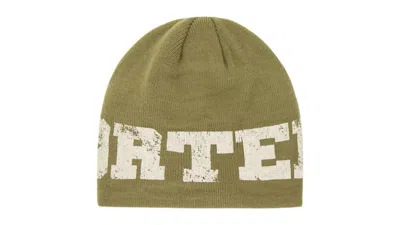 Pre-owned Corteiz Men's  Star Skully Hat In Olive In Green