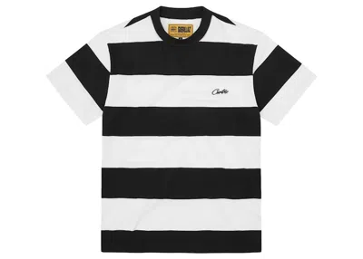 Pre-owned Corteiz Men's  Striped Tee Shirt In Black