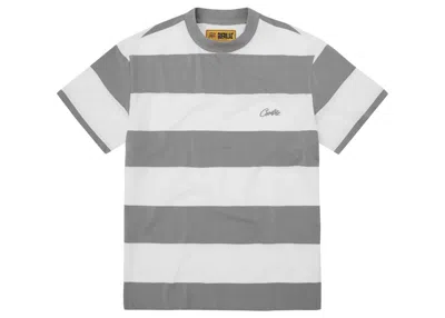 Pre-owned Corteiz Men's  Striped Tee Shirt In Grey