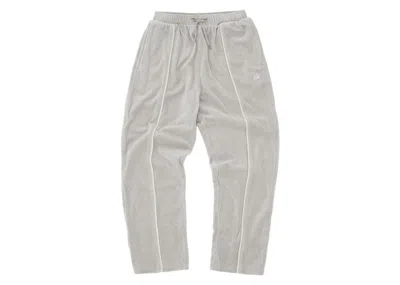 Pre-owned Corteiz Men's  Vvs Uptown Town Velour Track Pant In Grey In Gray