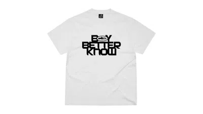 Pre-owned Corteiz Men's  X Bbk Alcatraz Tee Shirt In White