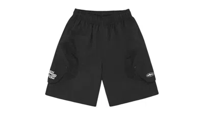 Pre-owned Corteiz Men's  X Bbk Nylon Panel Short In Black