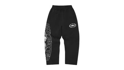Pre-owned Corteiz Men's  X Bbk Royale Open Hem Sweatpant In Black