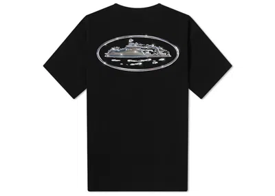 Pre-owned Corteiz Men's  X P+f Tee Shirt In Black
