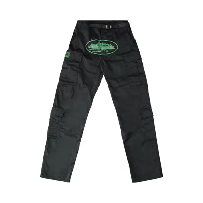 Pre-owned Corteiz Mula Guerillaz Cargos 'black/green'