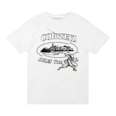 Pre-owned Corteiz Ninja Alcatraz Tee 'white'