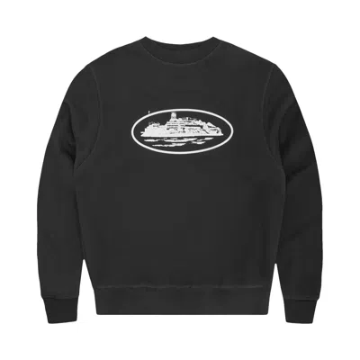 Pre-owned Corteiz Og Alcatraz Sweatshirt 'black'