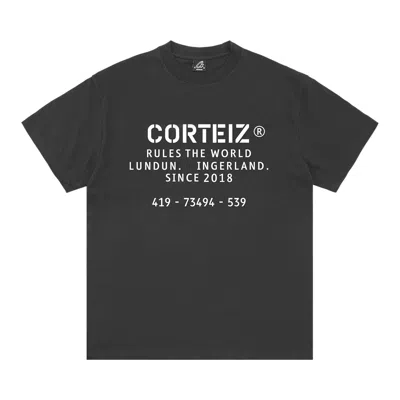 Pre-owned Corteiz Og Stencil Tee 'black' | Men's Size M