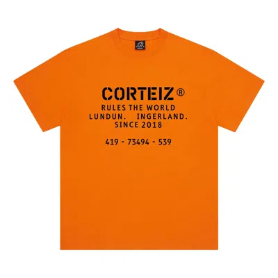 Pre-owned Corteiz Og Stencil Tee 'orange' | Men's Size L