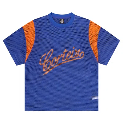 Pre-owned Corteiz Open Mesh Panel Jersey 'blue/orange' | Men's Size M