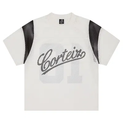 Pre-owned Corteiz Open Mesh Panel Jersey 'cream' | Men's Size Xl