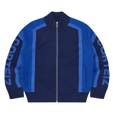 Pre-owned Corteiz Precision Knit Zip Up 'navy' | Blue | Men's Size Xl