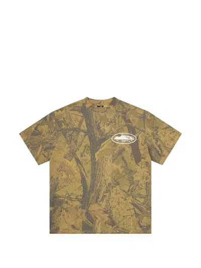 Corteiz Puff Print Island Short-sleeve T-shirt In Green