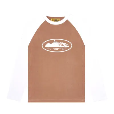 Pre-owned Corteiz Raglan Long-sleeve Tee 'brown' | Men's Size S