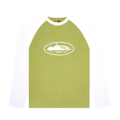 Pre-owned Corteiz Raglan Long-sleeve Tee 'sage Green' | Men's Size M