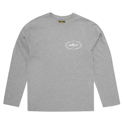 Pre-owned Corteiz Royale Heavyweight Long-sleeve Tee 'heather Grey' | Men's Size Xl In Gray