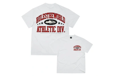 Pre-owned Corteiz Rtw Athletic Division Tee White/red