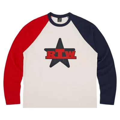 Pre-owned Corteiz Rtw Star Raglan Long-sleeve 'navy/red' | Blue | Men's Size M