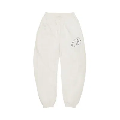 Pre-owned Corteiz Satin C Star Appliqué Bottoms 'off White'