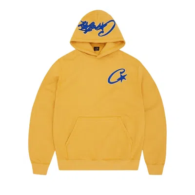 Pre-owned Corteiz Satin C Star Appliqué Hoodie 'mustard'