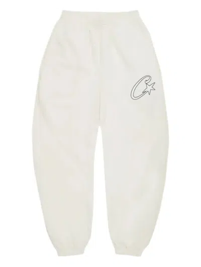 Corteiz Star Appliqué Satin Trousers In Neutral