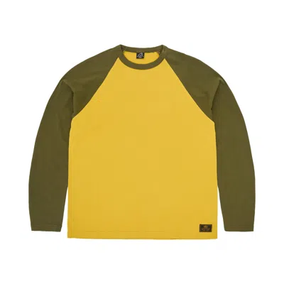 Pre-owned Corteiz Stencil Raglan Long-sleeve 'gold/olive' | Yellow | Men's Size L