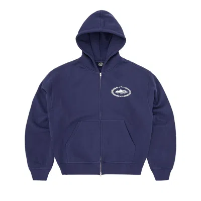 Pre-owned Corteiz Superior Royale Zip Hoodie 'navy' | Blue | Men's Size S