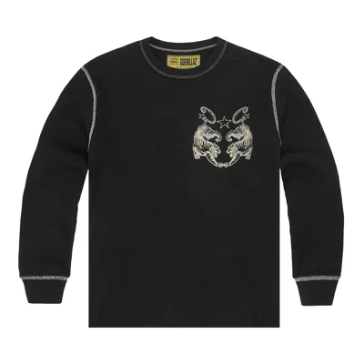 Pre-owned Corteiz Tiger Contrast Waffle Long-sleeve 'black' | Men's Size Xs
