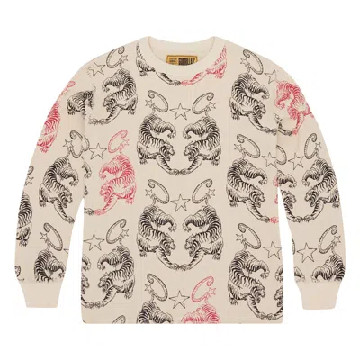 Pre-owned Corteiz Tiger Waffle Long-sleeve 'cream' | Men's Size Xs