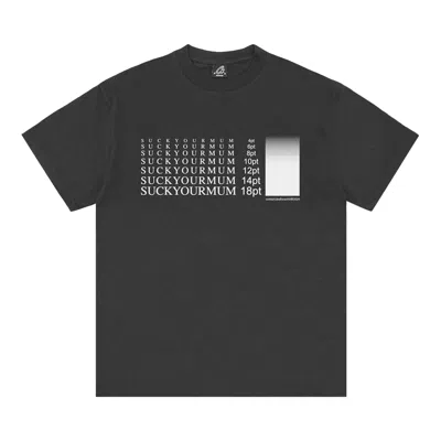 Pre-owned Corteiz Times New Roman Tee *new Blank* 'black'
