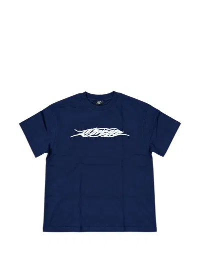 Corteiz Tribal-print Cotton T-shirt In Blue