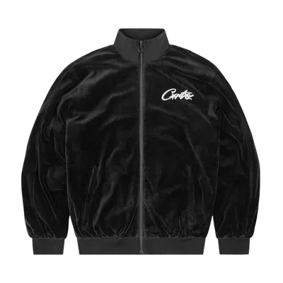 Pre-owned Corteiz Vvs Velour Jacket 'black'