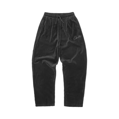 Pre-owned Corteiz Vvs Velour Pants 'triple Black' | Men's Size M