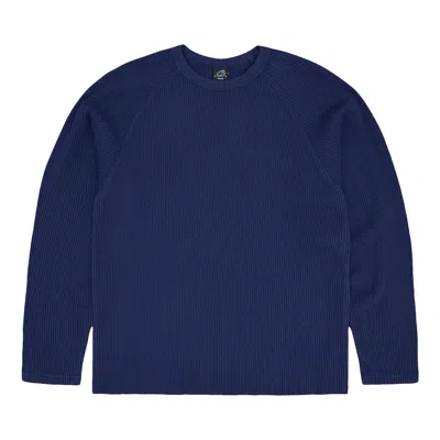 Pre-owned Corteiz Wings Waffle Thermal 'navy' | Blue | Men's Size M