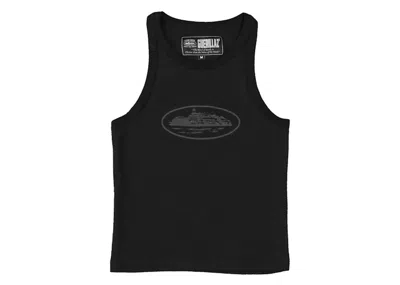 Pre-owned Corteiz Women's Tank Top In Triple Black