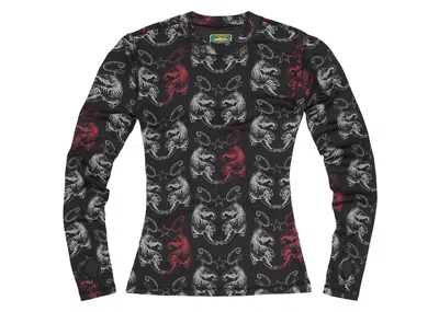 Pre-owned Corteiz Womens Tiger Mesh Longsleeve In Black