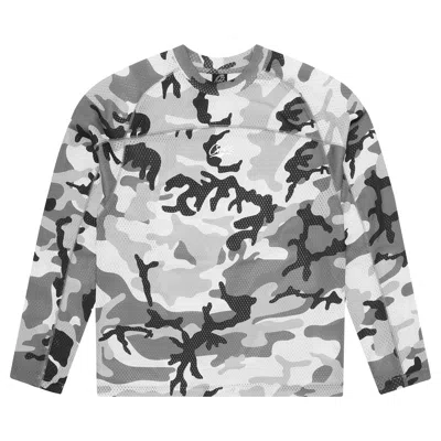 Pre-owned Corteiz Woosh Mesh Long-sleeve Jersey 'arctic Camo' | White | Men's Size M