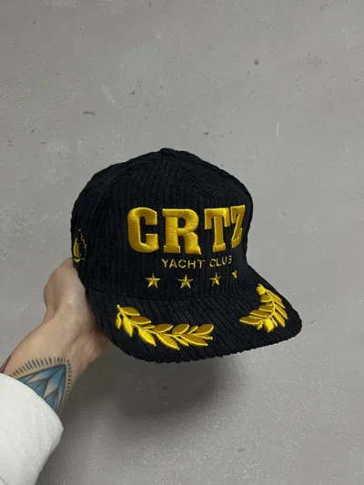 Pre-owned Corteiz X Deadstock Corteiz X Soho Yacht Club Corduroy Snapback Hat Black